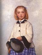 Albert Anker The Artist's Daughter Louise painting